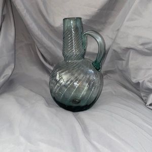 Vintage glass vase pitcher